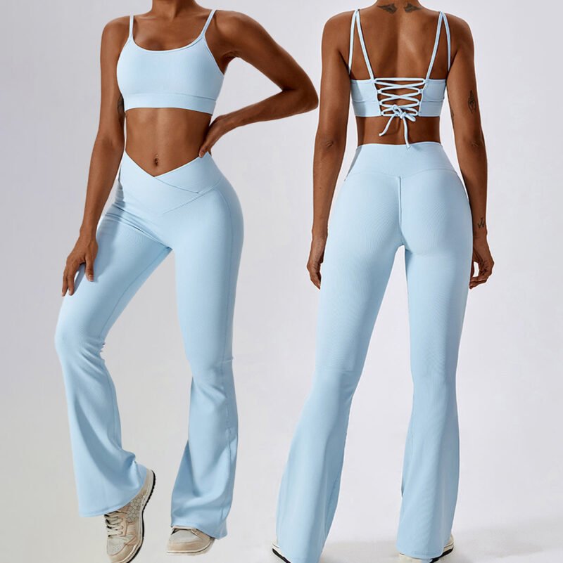 Back strap quick-drying yoga leggings two-piece set - Image 2