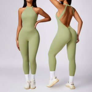 Hanging Neck Backless Heat dissipation Cami Jumpsuit
