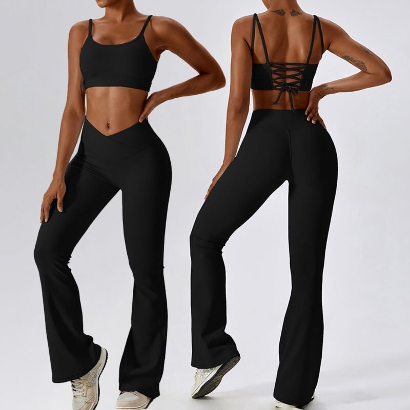 Back strap quick-drying yoga leggings two-piece set - Image 4