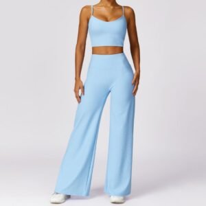 Sleeveless Naked Feeling Push Up yoga sets fitness women
