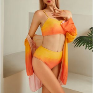 Ombre Print fashionable 3piece swim suits sexy bikini