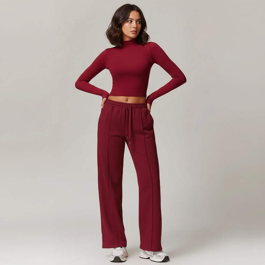 Long-sleeved high-neck tight quick-drying yoga suit