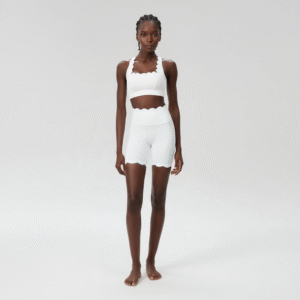 Ruffle Quick Dry Irregular Sports Bra gym Yoga shorts set