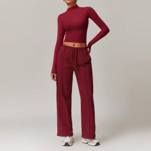 Long-sleeved high-neck tight quick-drying yoga suit